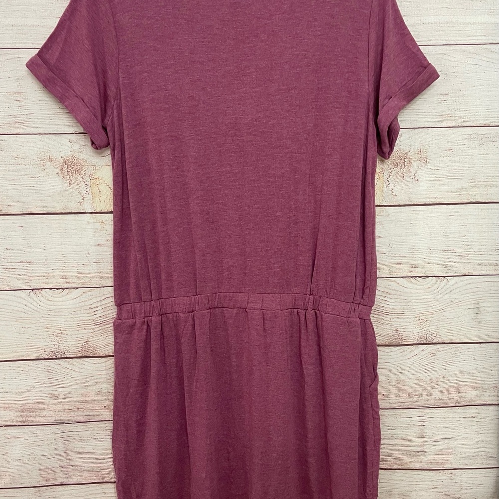 NWT 32 Degrees Cool Women's Dress Scarlet Oak Short Slv Gathered Waist Lined Lg - Picture 4 of 4